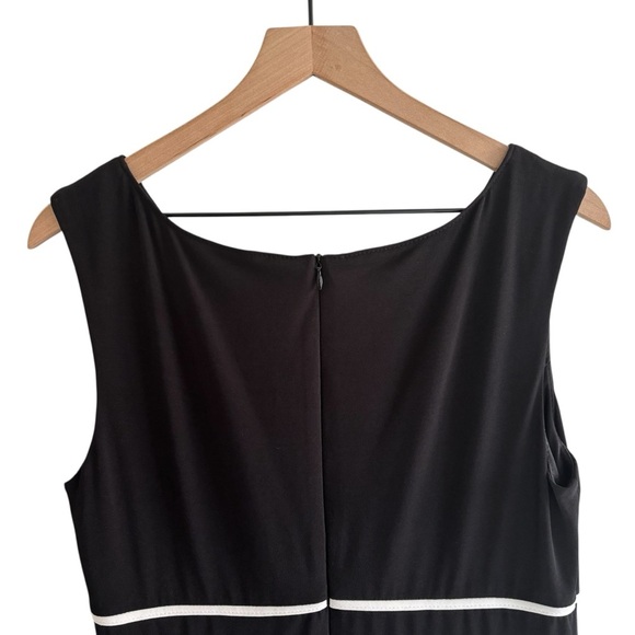 Elegant Black & White Dress Sleeveless A-Line Party Banquet Women's Size 14 - Picture 10 of 15